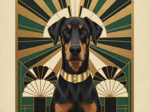 Ritratto del pet in stile Art Deco