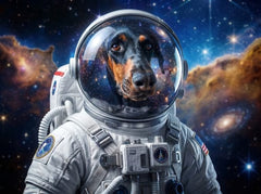 Ritratto del pet in stile Astronauta