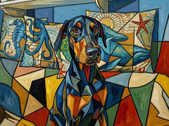 Ritratto del pet in stile Cubismo