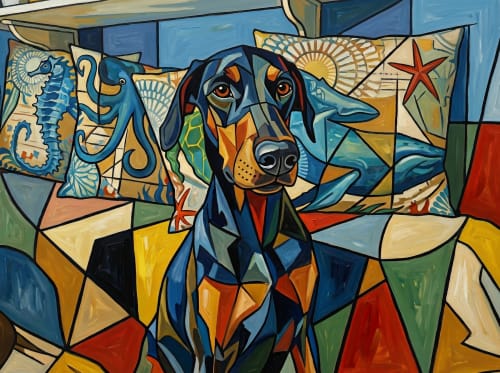 Ritratto del pet in stile Cubismo