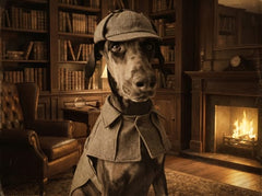 Ritratto del pet in stile Detective Vittoriano