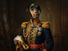 Ritratto del pet in stile Generale Rinascimentale