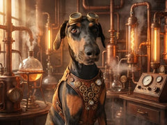 Ritratto del pet in stile Meccanico Retrò