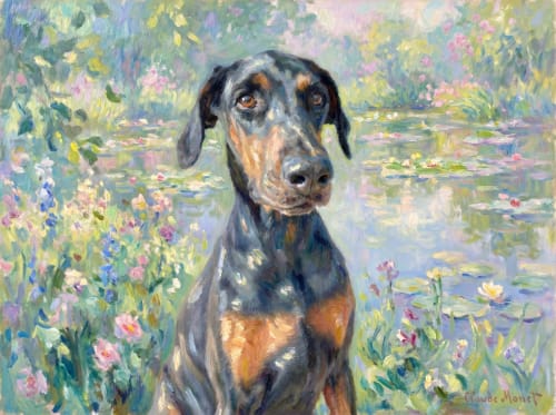 Ritratto del pet in stile Monet