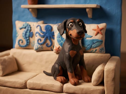 Ritratto del pet in stile Plastilina