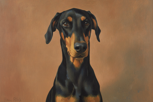 Ritratto del pet in stile Ritratto in Rosso