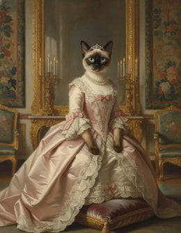 Ritratto gatto su tela stile Duchessa